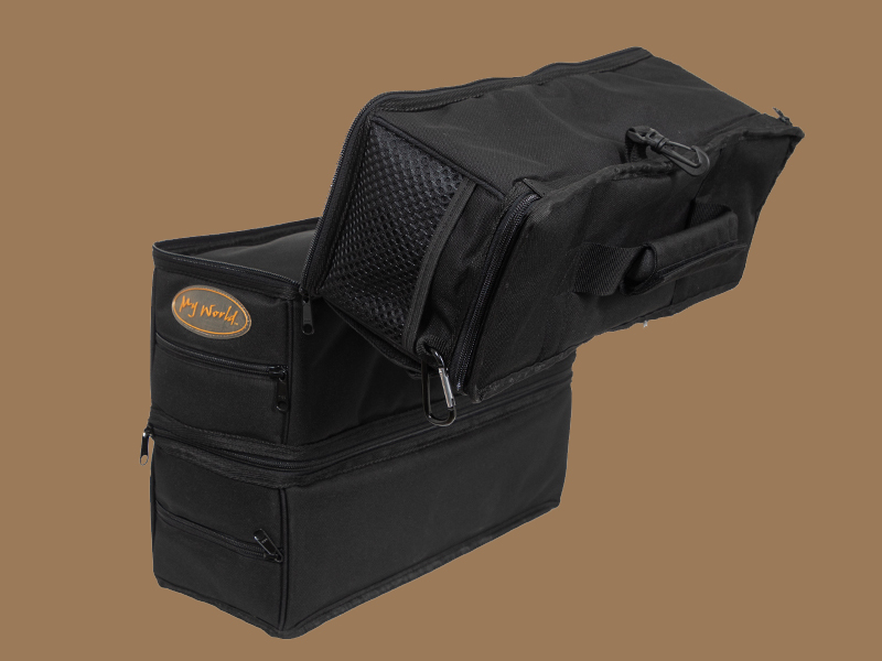 image of backpack fold-down top view